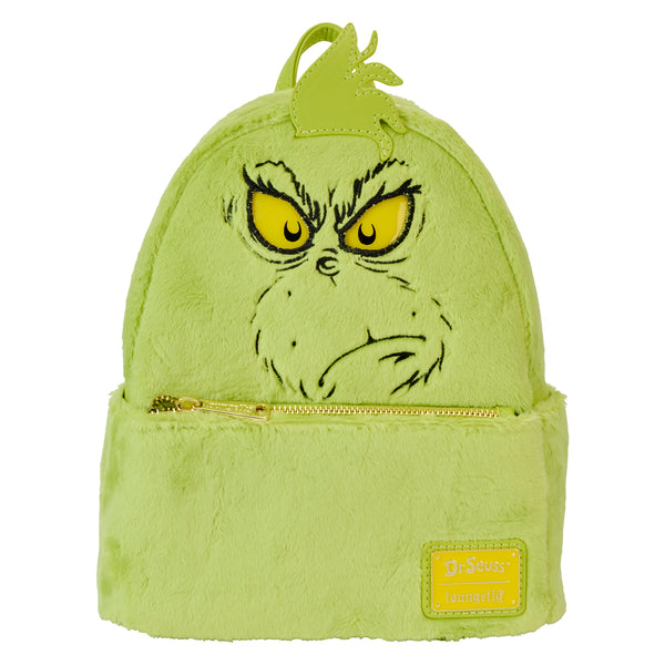 Loungefly Dr. Seuss' How The Grinch Stole Christmas! Plush Cosplay Light Up Mini Backpack