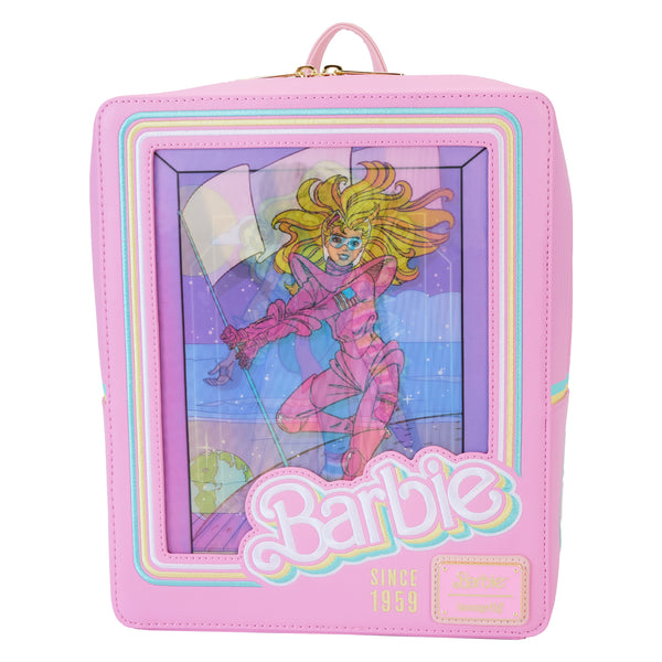 Loungefly Barbie 65th Anniversary Doll Box Triple Lenticular Mini Backpack