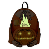 Loungefly Trick 'R Treat Flaming Pumpkin Head Sam Light Up Glow Mini Backpack