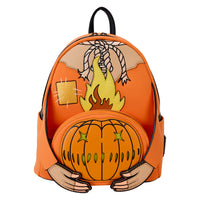 Loungefly Trick 'R Treat Flaming Pumpkin Head Sam Light Up Glow Mini Backpack