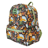 Loungefly Disney The Lion King 30th Anniversary Silhouette All-Over Print Canvas Square Mini Backpack