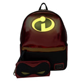 Loungefly Pixar The Incredibles 20th Anniversary Light Up Metallic Cosplay Mini Backpack with Coin Bag