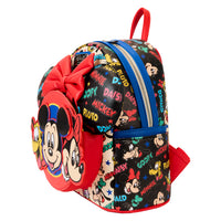 Loungefly Disney Mickey & Friends Classic All-Over Print Mini Backpack With Ear Headband