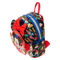 Loungefly Disney Mickey & Friends Classic All-Over Print Mini Backpack With Ear Headband