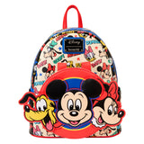 Loungefly Disney Mickey & Friends Classic All-Over Print Mini Backpack With Ear Headband