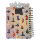 Loungefly Disney Villains Iridescent All-Over Print Stationery Spiral Tab Journal