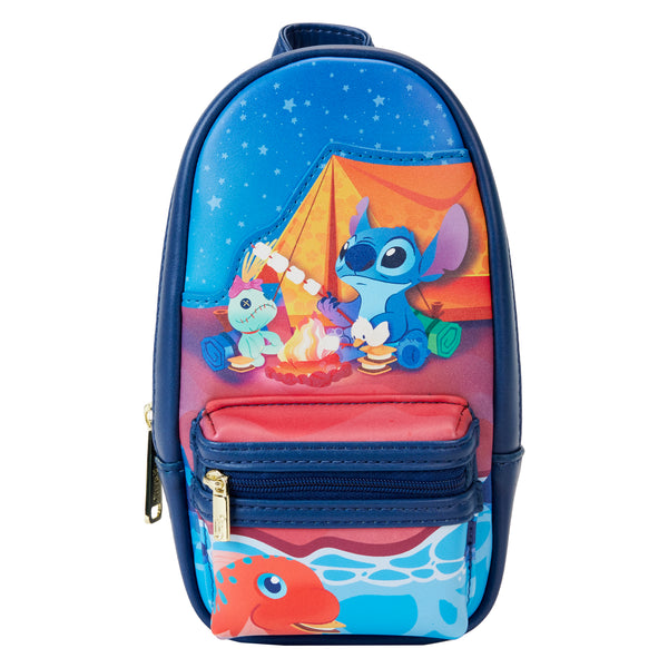 Loungefly Disney Stitch Camping Cuties Stationery Mini Backpack Pencil Case