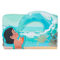 Loungefly Disney Young Moana Ocean Waves Zip Around Wallet