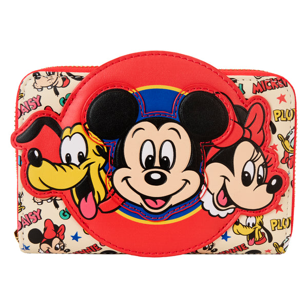 Loungefly Disney Mickey & Friends Classic All-Over Print Zip Around Wallet